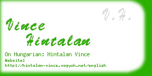 vince hintalan business card